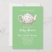 Tea Party Baby shower Kaart (Voorkant)