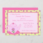 Tea Party / Baby shower Kaart (Voorkant / Achterkant)