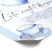 Tea party baby shower Late night luiers spel Poster (Hoek)