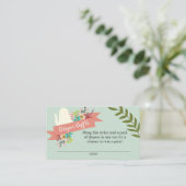 Tea Party Baby shower Luier Raffle Kaart (Staand voorkant)