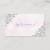 Tea Party Baby shower Luier Raffle Ticket Informatiekaartje (Achterkant)