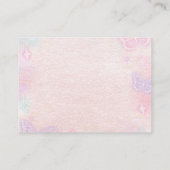 Tea Party Baby shower Luierkrabbel Informatiekaartje (Achterkant)