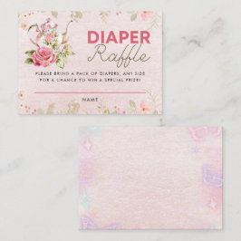 Tea Party Baby shower Luierkrabbel Informatiekaartje