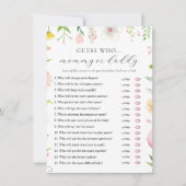 Tea Party Baby shower mama of papa spel Kaart (Voorkant)