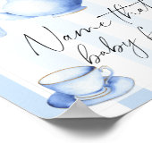 Tea party baby shower - noem dat baby eten poster (Hoek)