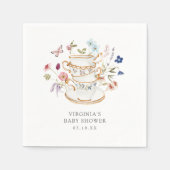 Tea Party Baby shower papieren servet (Voorkant)