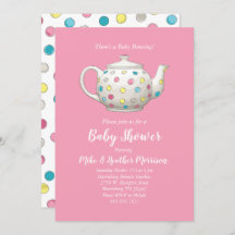 Tea Party Baby shower Pink Girl