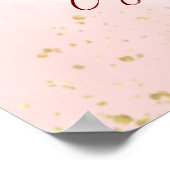 Tea party baby shower roze teddy in een bekertje w poster (Hoek)