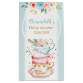 Tea Party Baby shower Small Gift Bag Klein Cadeauzakje (Achterkant)