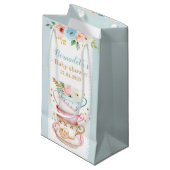 Tea Party Baby shower Small Gift Bag Klein Cadeauzakje (Voorkant Gekanteld)