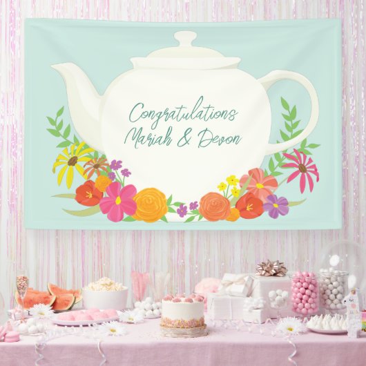 Tea Party Baby shower Spandoek (Feest)