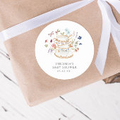 Tea Party Baby shower Sticker