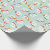 Tea Party Baby shower Teapot Dank je Cadeaupapier (Hoek)