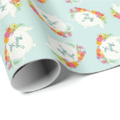 Tea Party Baby shower Teapot Dank je Cadeaupapier (Rol Hoek)
