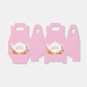 Tea Party Baby shower Teapot roze Girl Bedankdoosjes (Uitgevouwen)