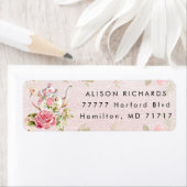 Tea Party Baby shower terug Etiket (Insitu)