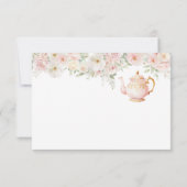 Tea Party Baby Shower Thank You Card Bedankkaart (Achterkant)