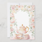 Tea Party Baby Shower Thank You Card Bedankkaart (Achterkant)