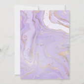 Tea Party Baby shower Uitnodiging | PAARSE (Achterkant)