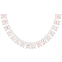 Tea Party Baby shower Welkomstbanner Vlaggetjes