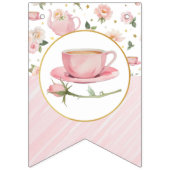 Tea Party Baby shower Welkomstbanner Vlaggetjes (Tweede vlag)