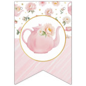 Tea Party Baby shower Welkomstbanner Vlaggetjes (Eerste vlag)