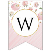 Tea Party Baby shower Welkomstbanner Vlaggetjes (Derde vlag)