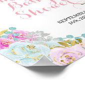 Tea Party Baby shower Welkomstteken Poster (Hoek)