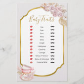 Tea Party Baby Traits Games Shower (Voorkant)