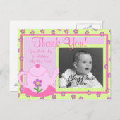 Tea Party Bedankt Briefkaart (Voorkant / Achterkant)