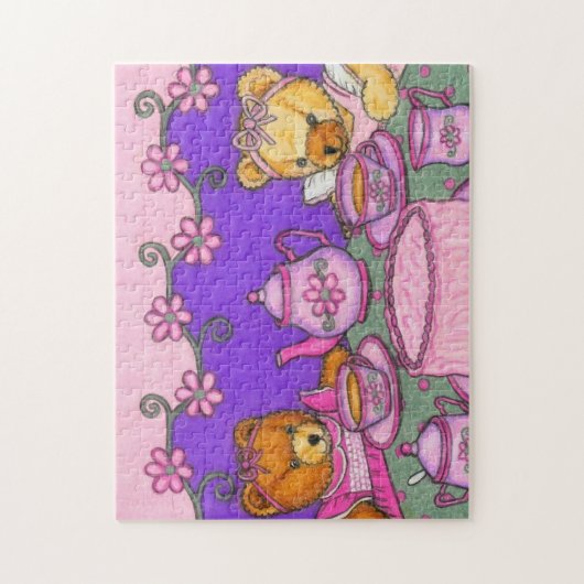 Tea Party Beren Puzzle Legpuzzel (Verticaal)