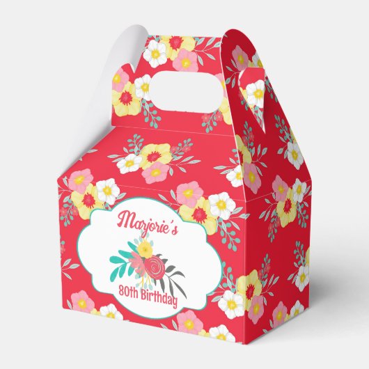 Tea Party Birthday Bedankdoosjes (Voorkant Zijde)