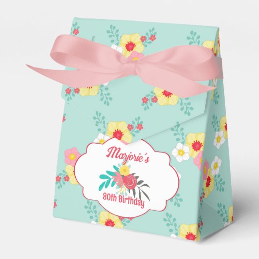 Tea Party Birthday Bedankdoosjes (Voorkant Zijde)