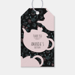 Tea Party Birthday Doodle Background Cadeaulabel