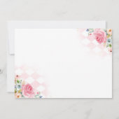 Tea Party Birthday Girl Pink & Gold Floral Par-tea Kaart (Achterkant)