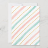 Tea Party Birthday Girl Pink & Gold Floral Par-tea Kaart (Achterkant)