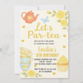 Tea Party Birthday Invitation Kaart (Voorkant)
