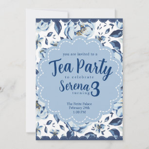 Tea Party Birthday Invitation Kaart