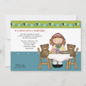 Tea Party Birthday Invitation Kaart (Voorkant)