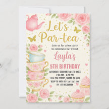 Tea Party Birthday Invitation