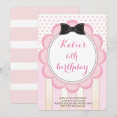 Tea Party Birthday Invitations Kaart (Voorkant / Achterkant)