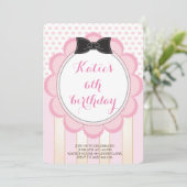 Tea Party Birthday Invitations Kaart (Staand voorkant)