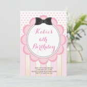 Tea Party Birthday Invitations Kaart (Staand voorkant)