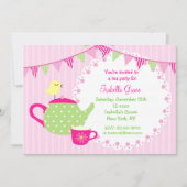 Tea Party Birthday Invitations Kaart (Voorkant)