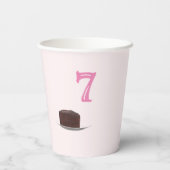 Tea Party Birthday Papieren Bekers (Achterkant)