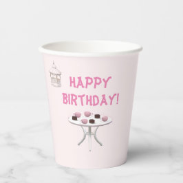 Tea Party Birthday Papieren Bekers