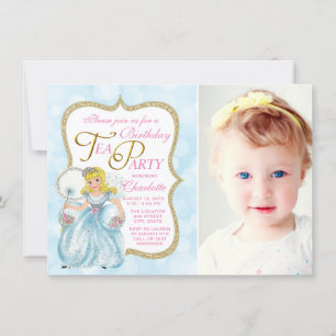 Tea Party Birthday Party Invitations Kaart