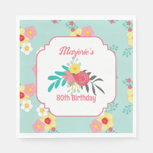 Tea Party Birthday Servet (Voorkant)