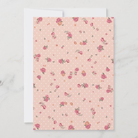 Tea Party Birthday. Tea Party Baby shower Kaart (Achterkant)