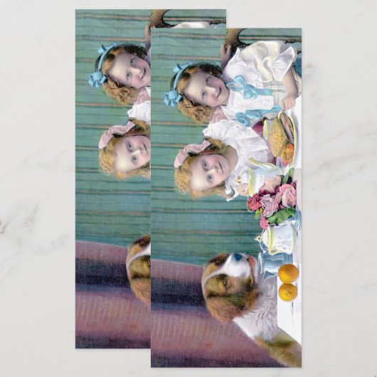  Tea Party Bladwijzer Menu (Voorkant / Achterkant)